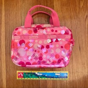 Y2K Barbiecore LeSportsac Mini Purse Bag Pink with Sequins